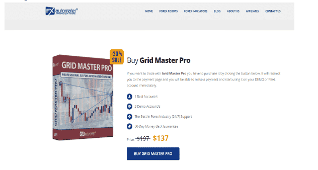 Pricing of Grid Master Pro EA
