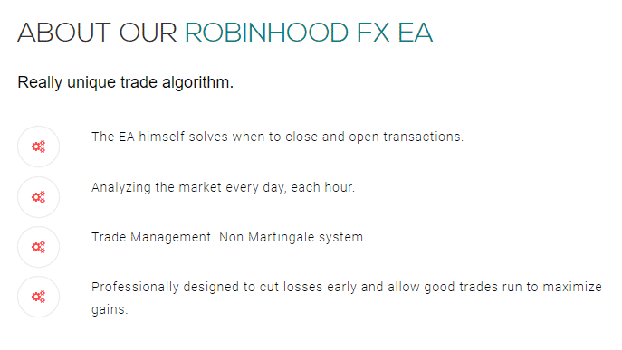 Features of Robinhood FX EA