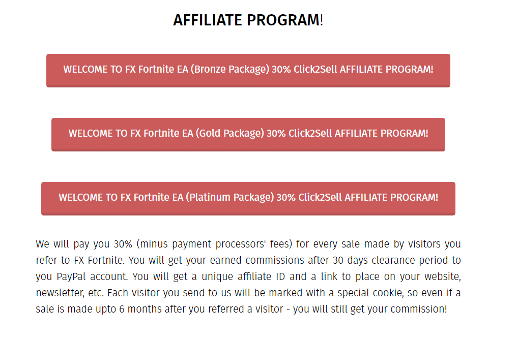 FX Fortnite affiliate program