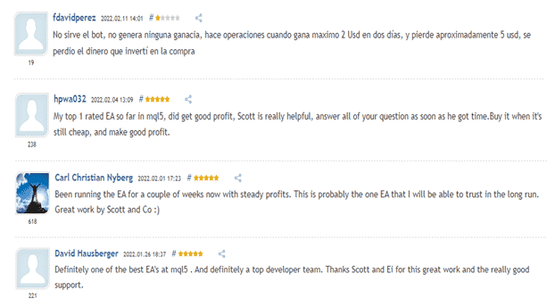 Customer feedback on MQL5