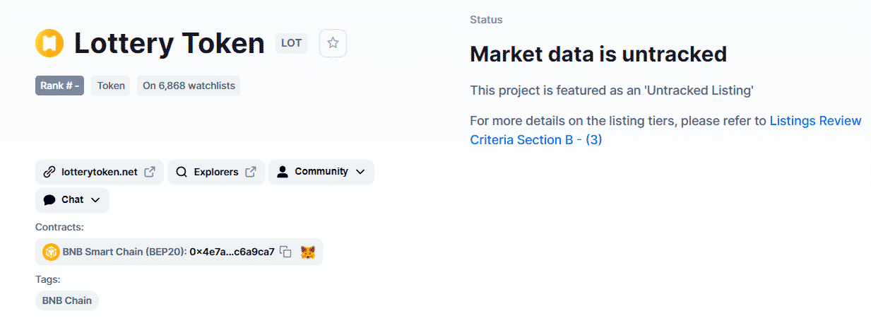 Lottery token image